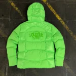 Neon Green SYNA Wave Puffer Jacket