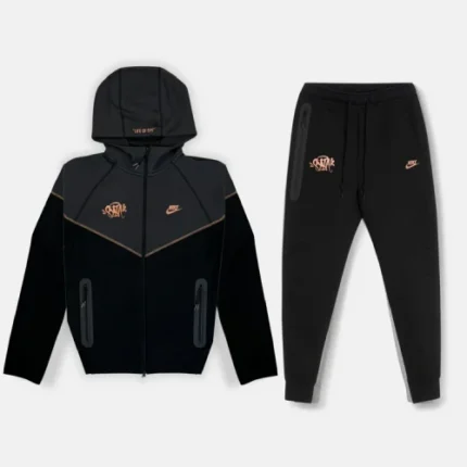 Nike x Syna World Tech Fleece Tracksuit Black Bronze