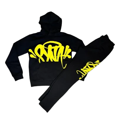 Syna World Tracksuit Black Yellow